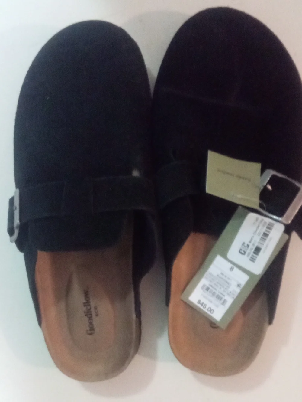 Goodfellow Black Suede Slip-On Mule with Buckle NWT $45 Oswald Leather
